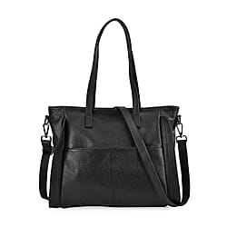 Premium Full Grain 100% Genuine Leather Tote Bag - Tan