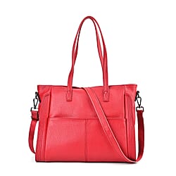 Premium Full Grain 100% Genuine Leather Tote Bag - Tan