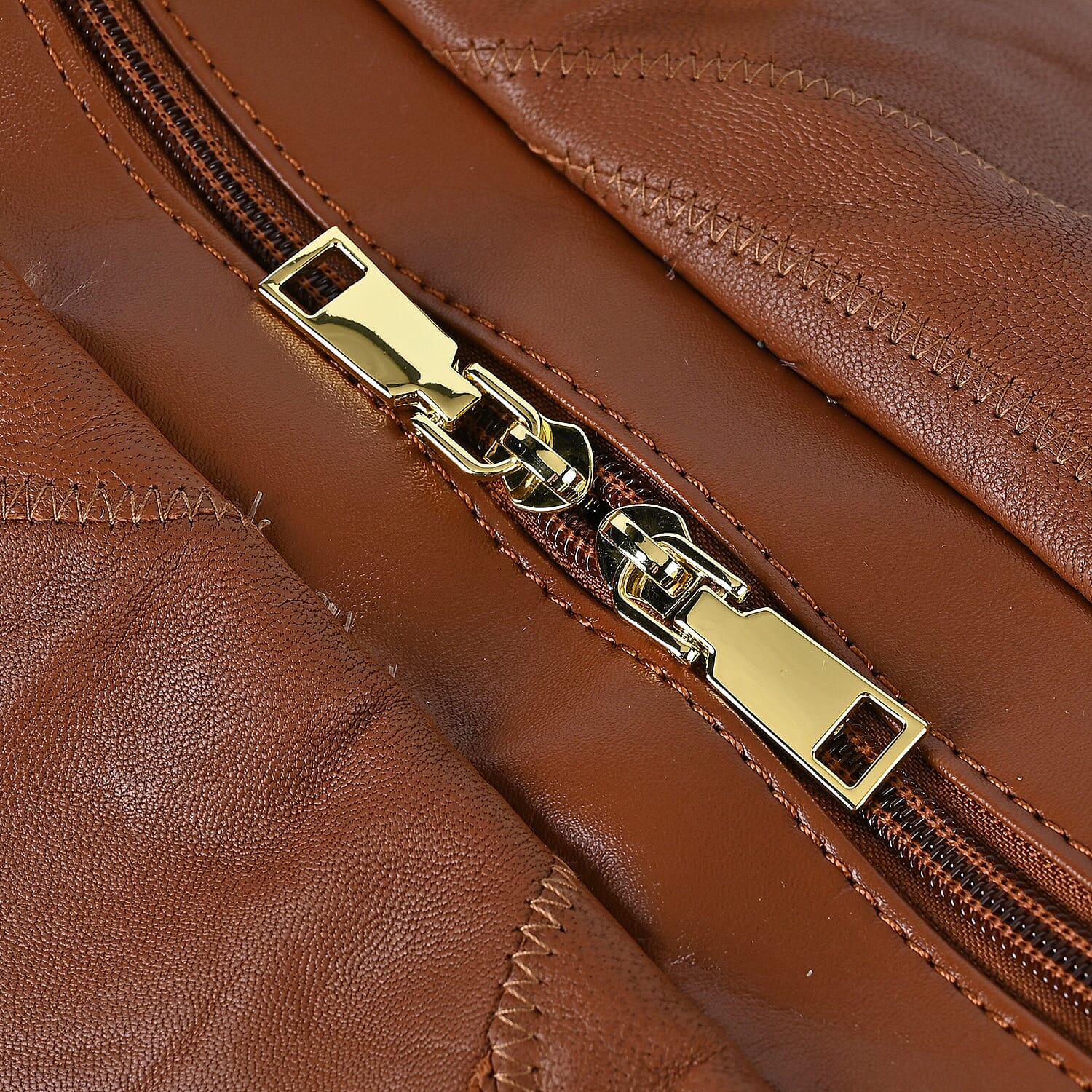 100% Genuine Leather DUFFLE Bag With Detachable Shoulder Strap - Brown (45x72x26cm)