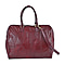 Closeout Deal - Genuine Leather Travel Bag with Shoulder Strap - Burgundy