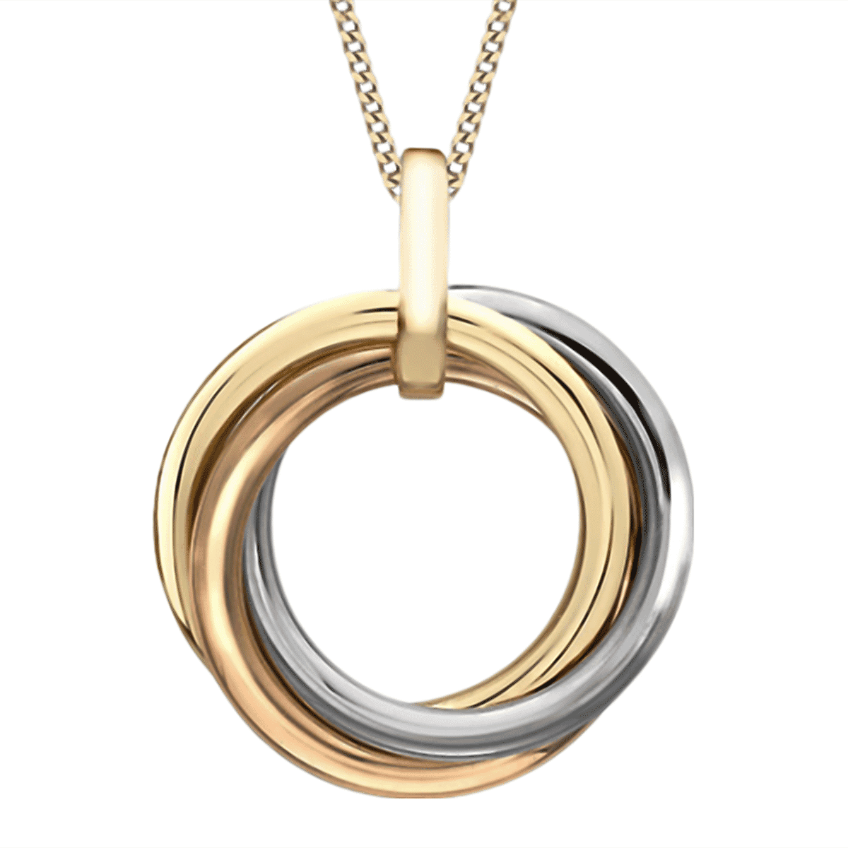 RACHEL GALLEY - 18K Yellow, White & Rose Gold Knot Pendant
