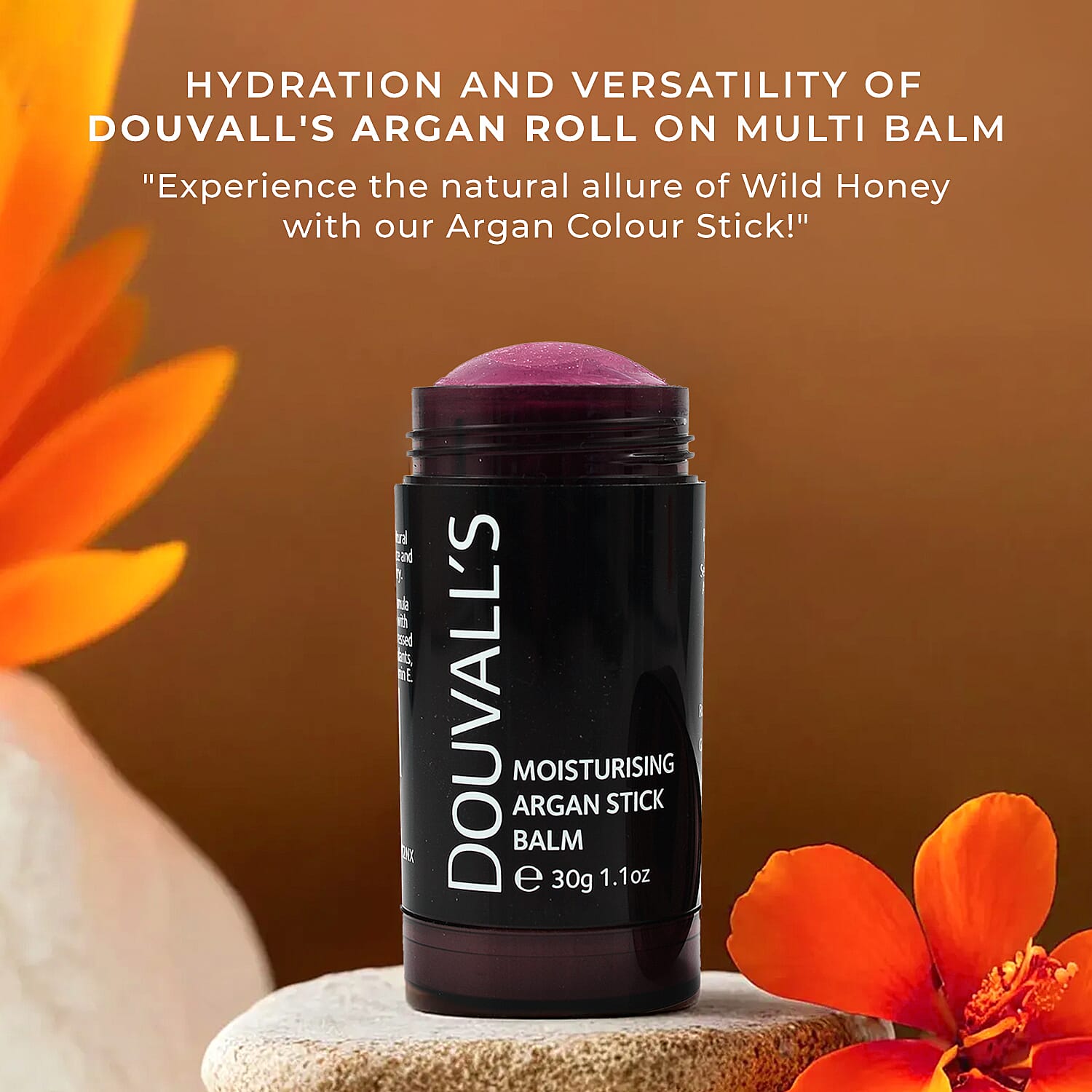 Douvalls Argan Colour Stick Balm (30g) - Smoked Plum