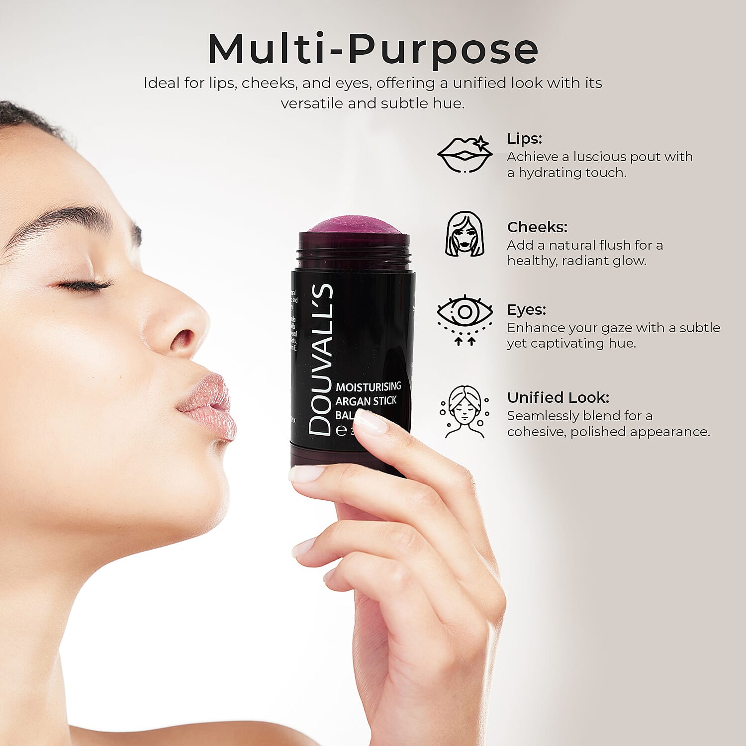 Douvalls Argan Colour Stick Balm (30g) - Smoked Plum