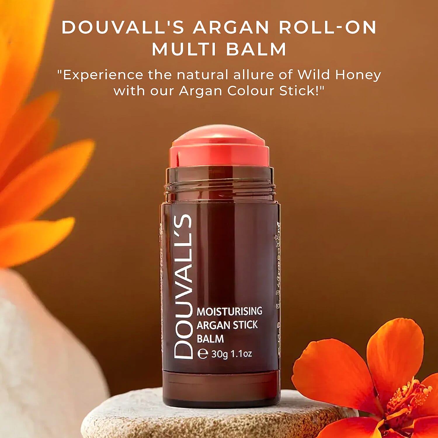 Douvalls Argan Colour Stick Balm (30g) - Wild Honey