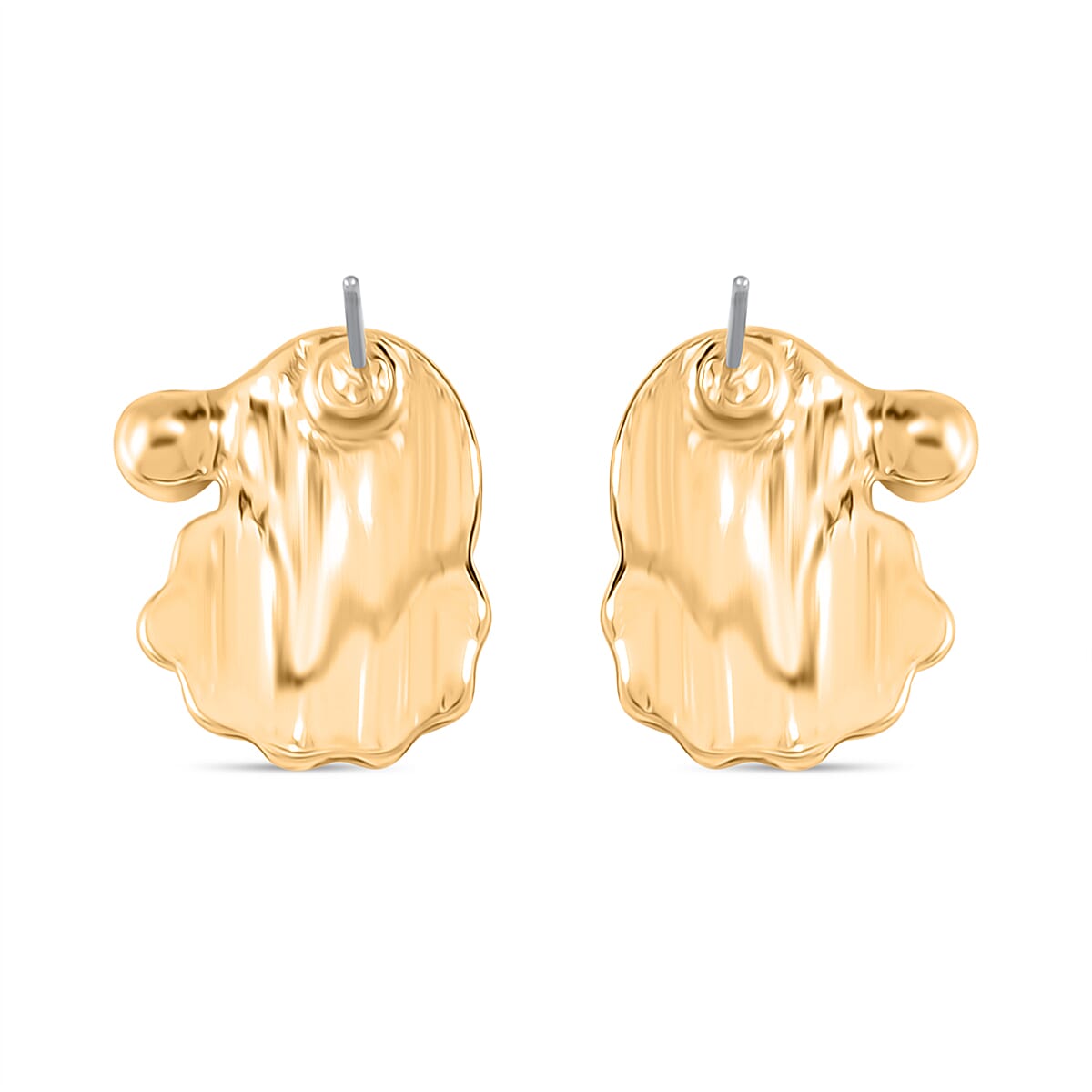 White Crystal Earring With Push Back 0.01 Ct