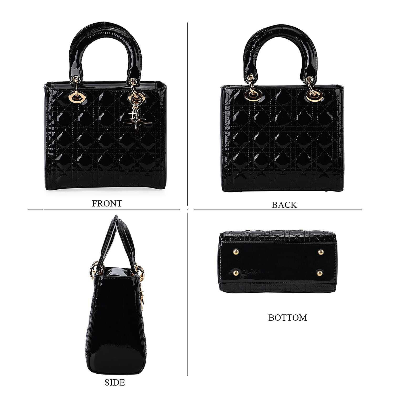 Leather Lattice Crossbody Bag - Burgundy