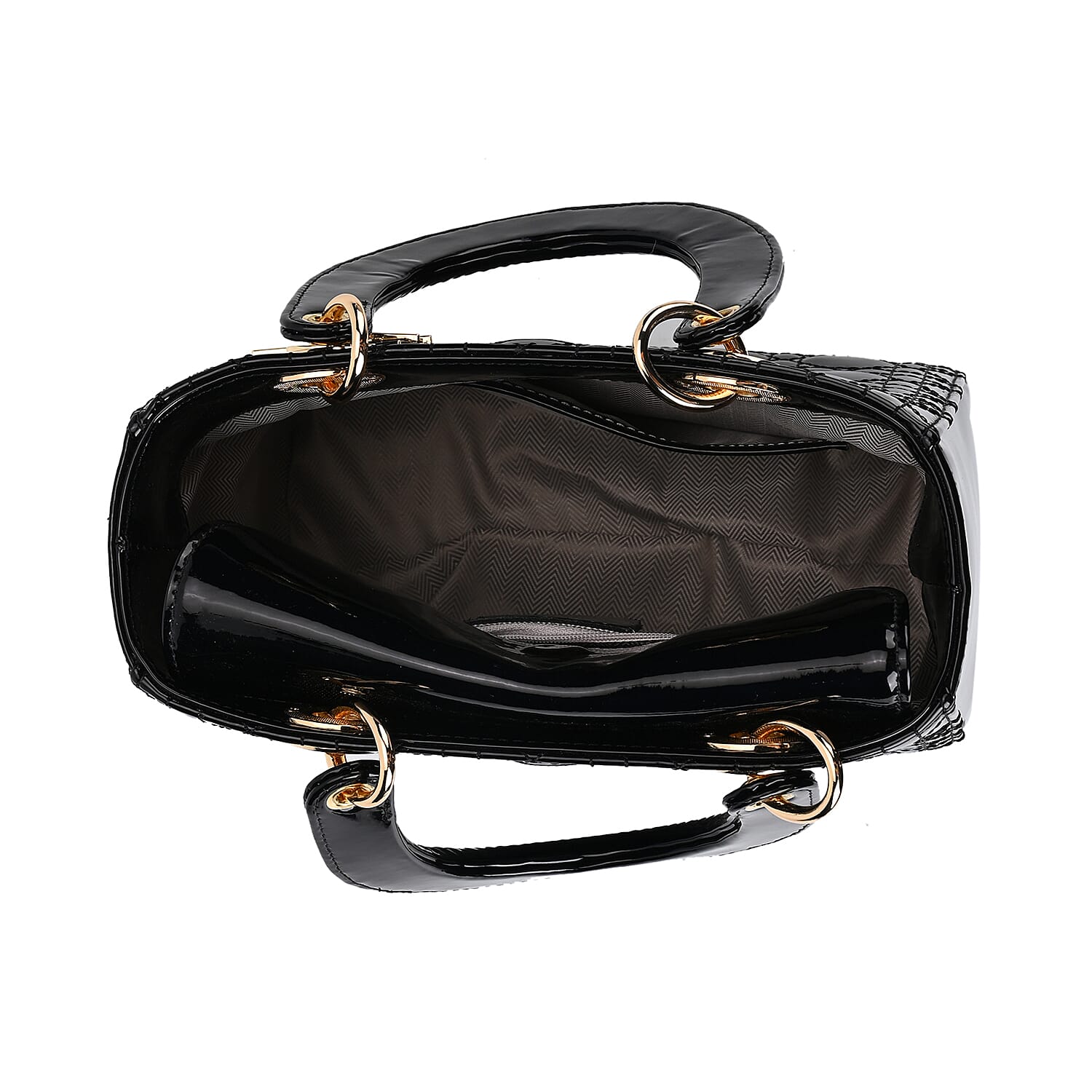 Leather Lattice Crossbody Bag - Burgundy