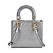 Quilted Lattice Pattern Genuine Leather Crossbody Bag