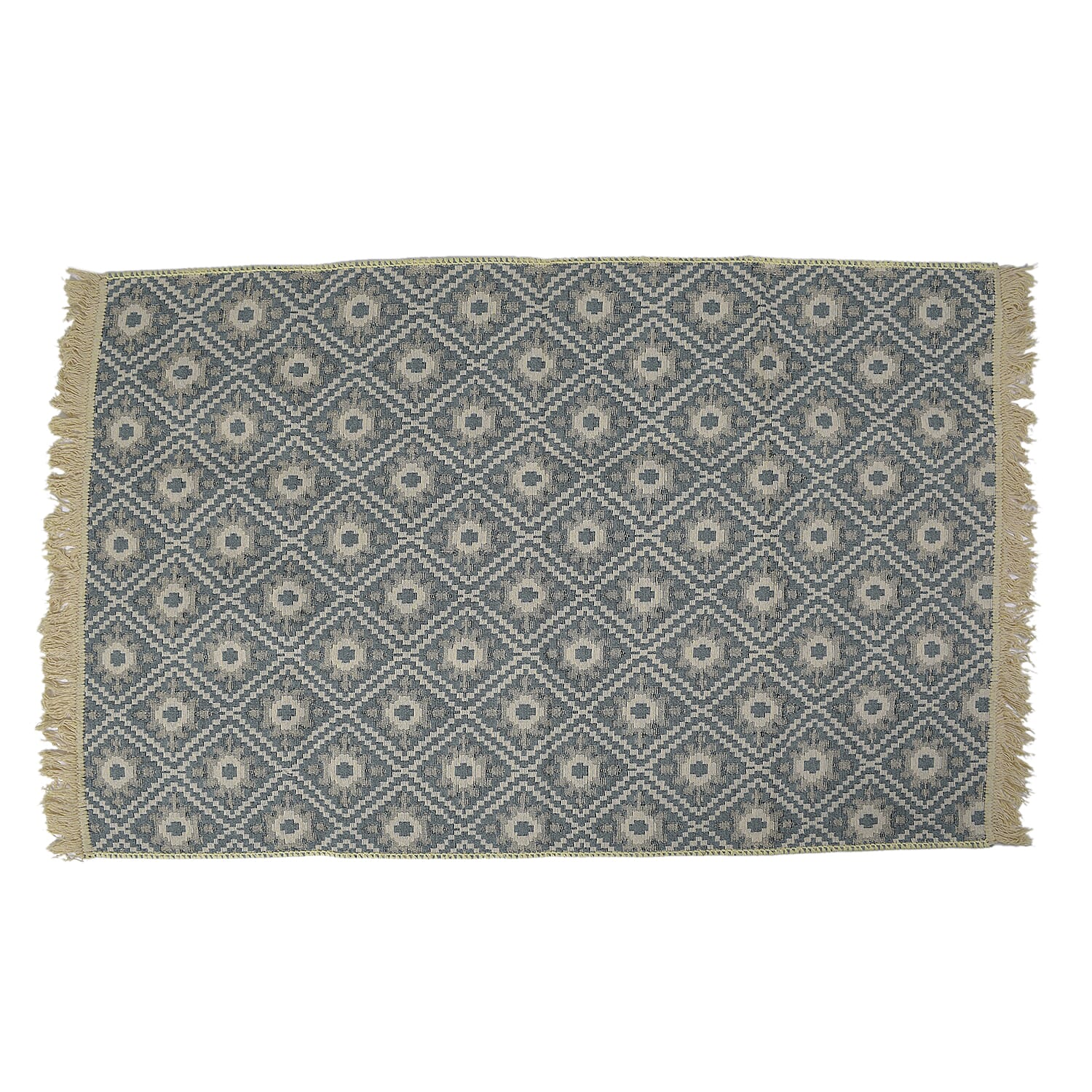 Turkish Authentic - Traditional  Made Kilim Rugs For Living Room, Bedroom, Kitchen, Dining Room  (Size 120x80cm) - Blue - Beige