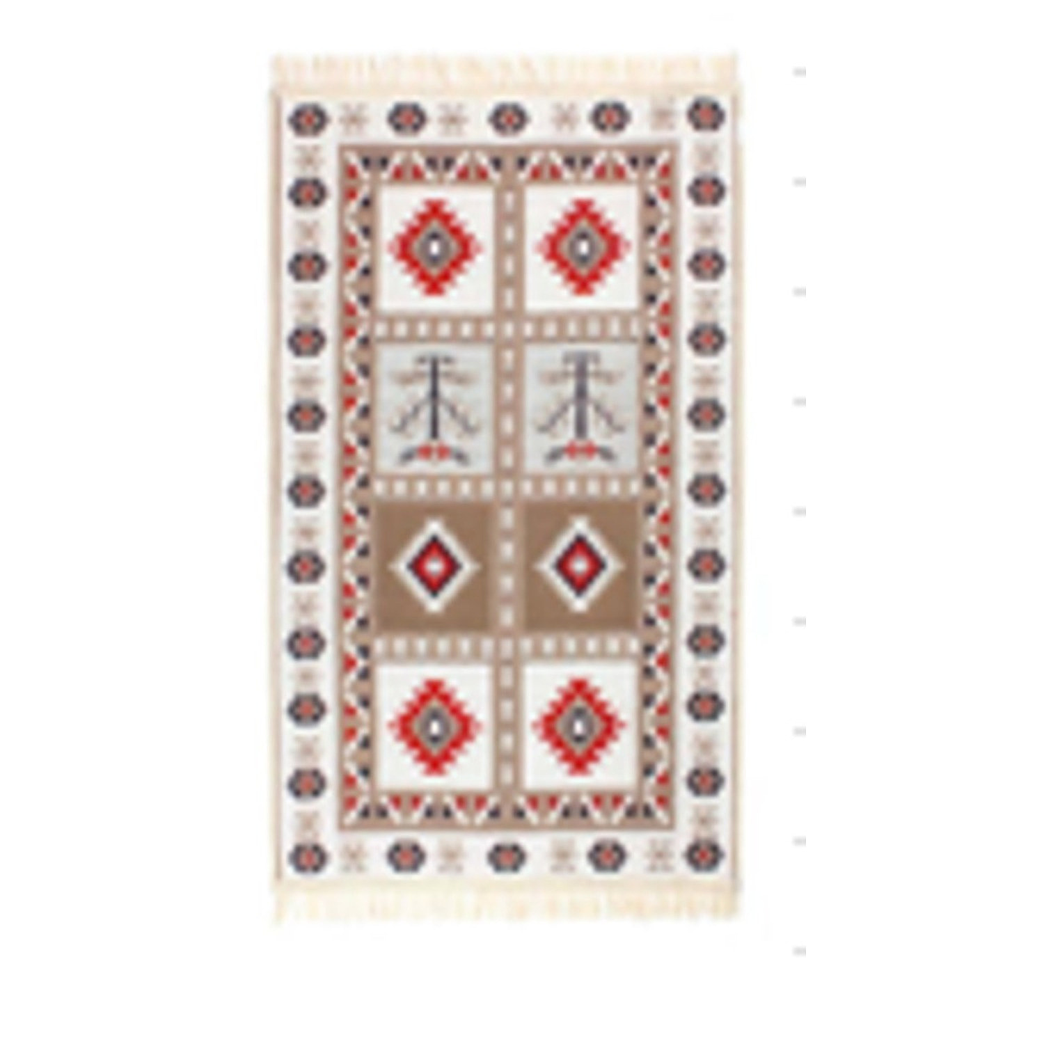 Turkish  Authentic Traditional Machine Made Kilim Rugs (Size 120x80 cm) - Beige