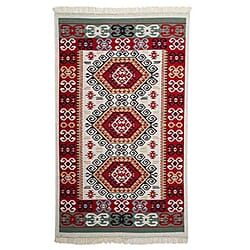 Turkish Authentic Traditional Machine Made Kilim Rugs (Size 120x80 cm) - Beige - Multi
