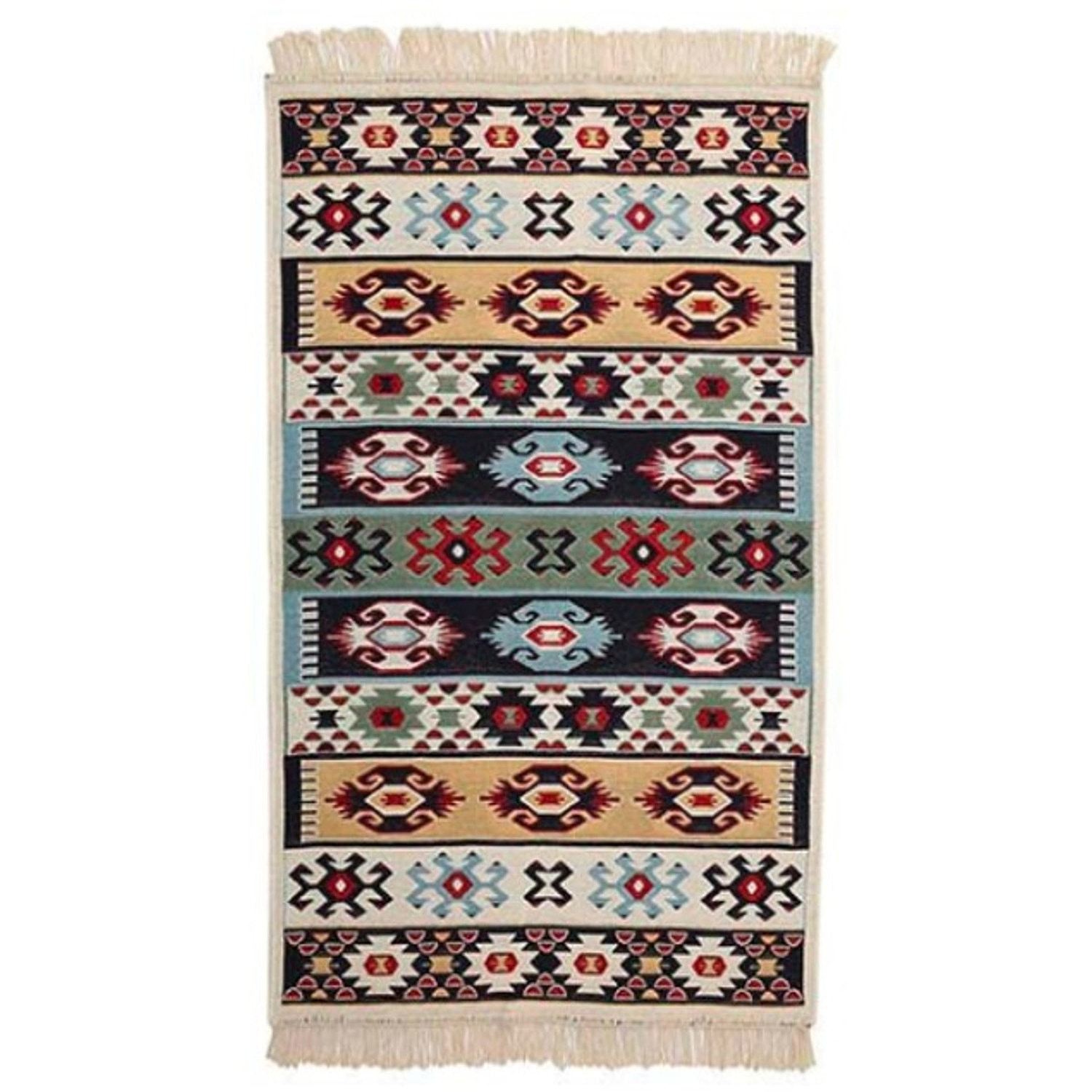 Turkish  Authentic Traditional Machine Made Kilim Rugs (Size 120x80 cm) - Multi