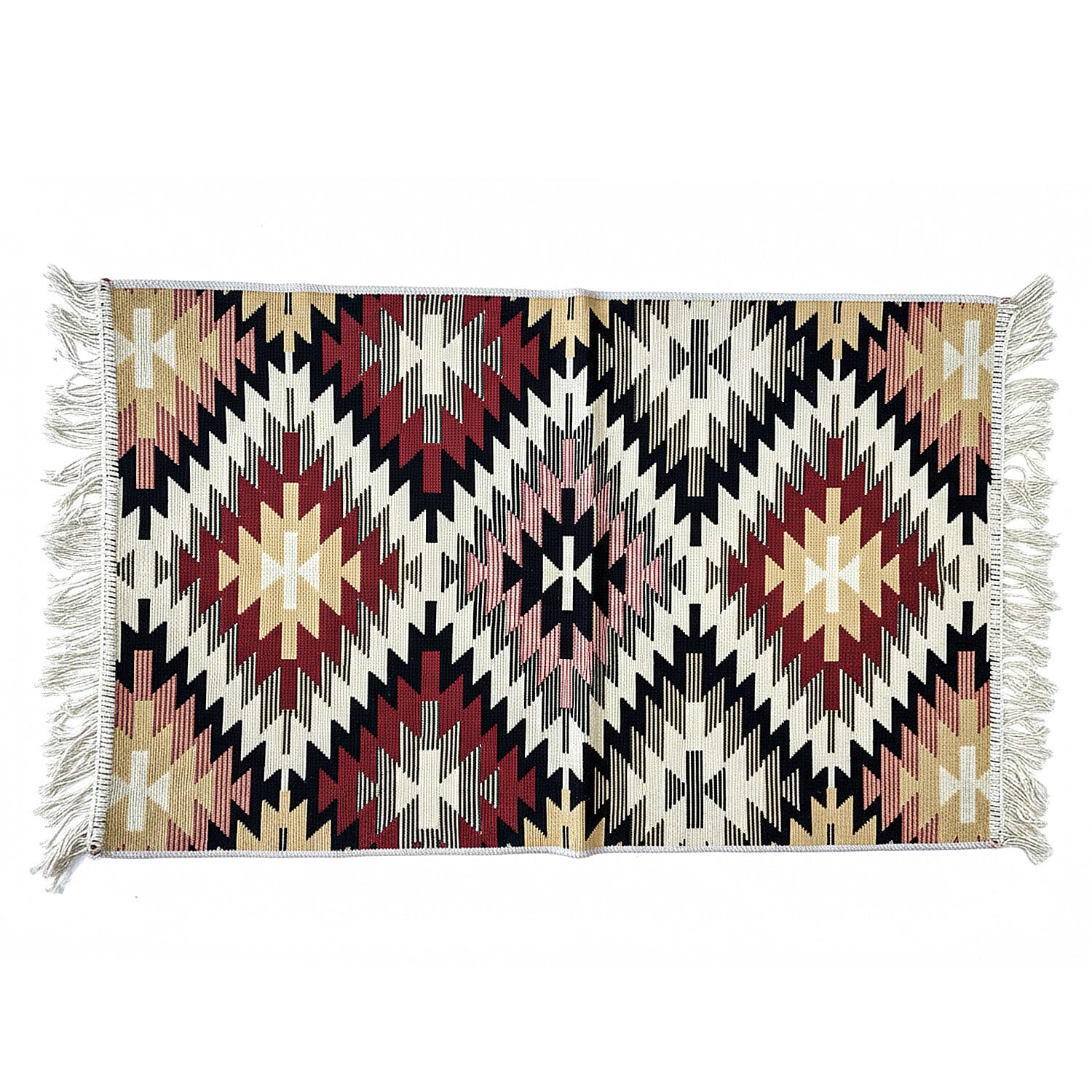 Turkish  Authentic Traditonal Machine Made Kilim Rug (Size 120x80 cm) - Maroon & Multi
