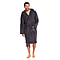 Premium Luxury Toweling Coral Fleece Robe - Black