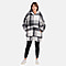 Oversized Fleece Blanket Hoodie - Checkered