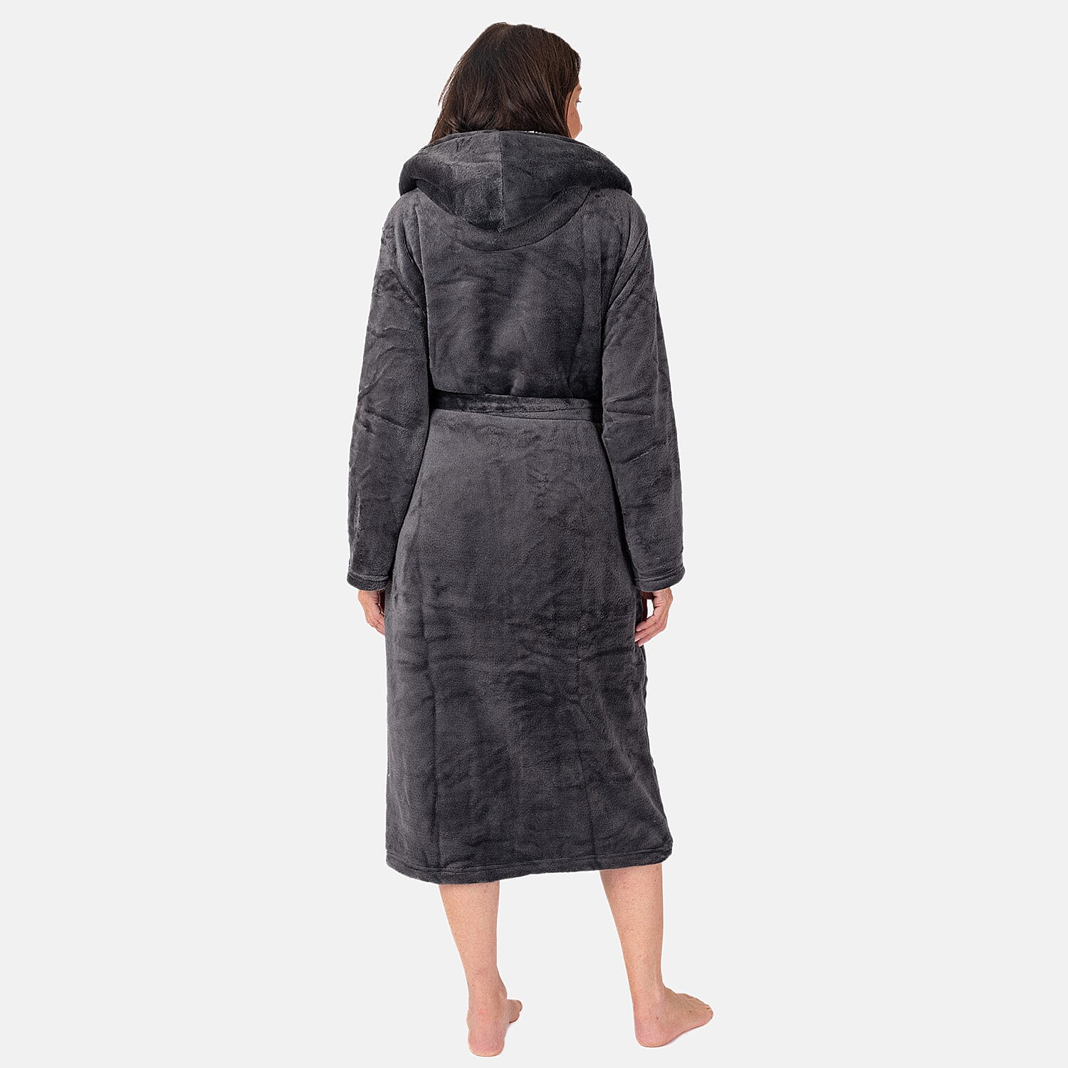 Charlotte West Polyester Robe (Size 1x1 cm) - Grey