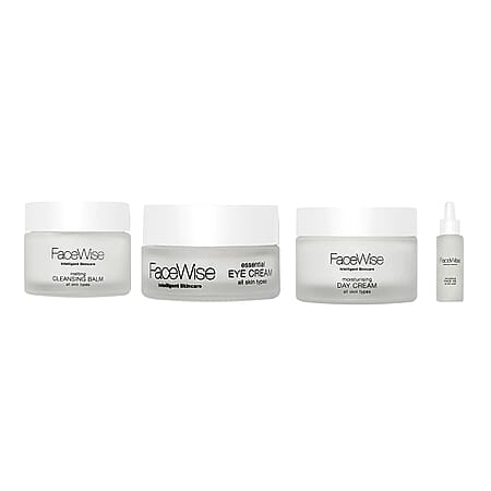FaceWise Value Bundle (Incl. Essential Eye Cream, Moisturising Day Cream, Revitalising Face Oil, Melting Cleansing Balm)