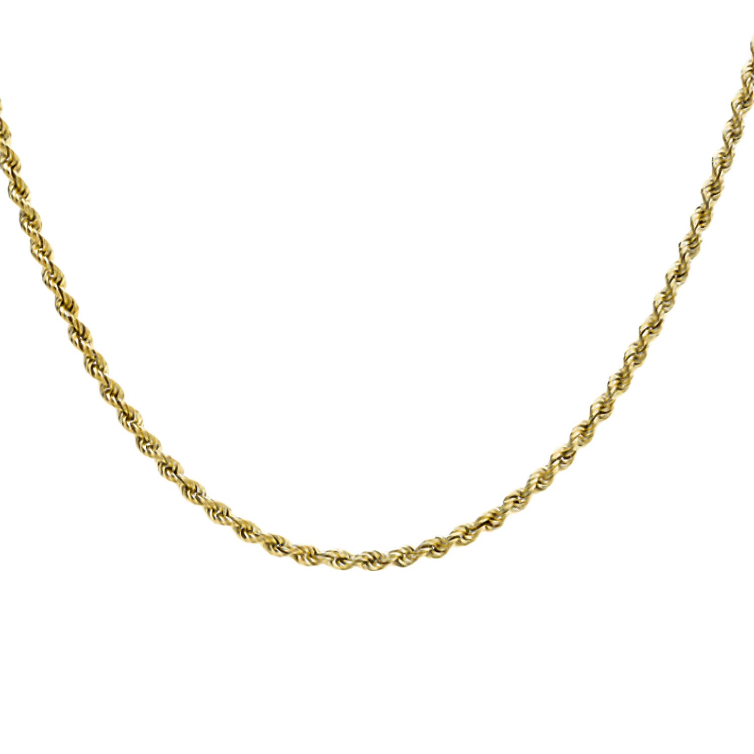 Hatton Garden Closeout - 9K Yellow Gold Rope Necklace (Size - 24), Gold Wt. 6.70 Gms