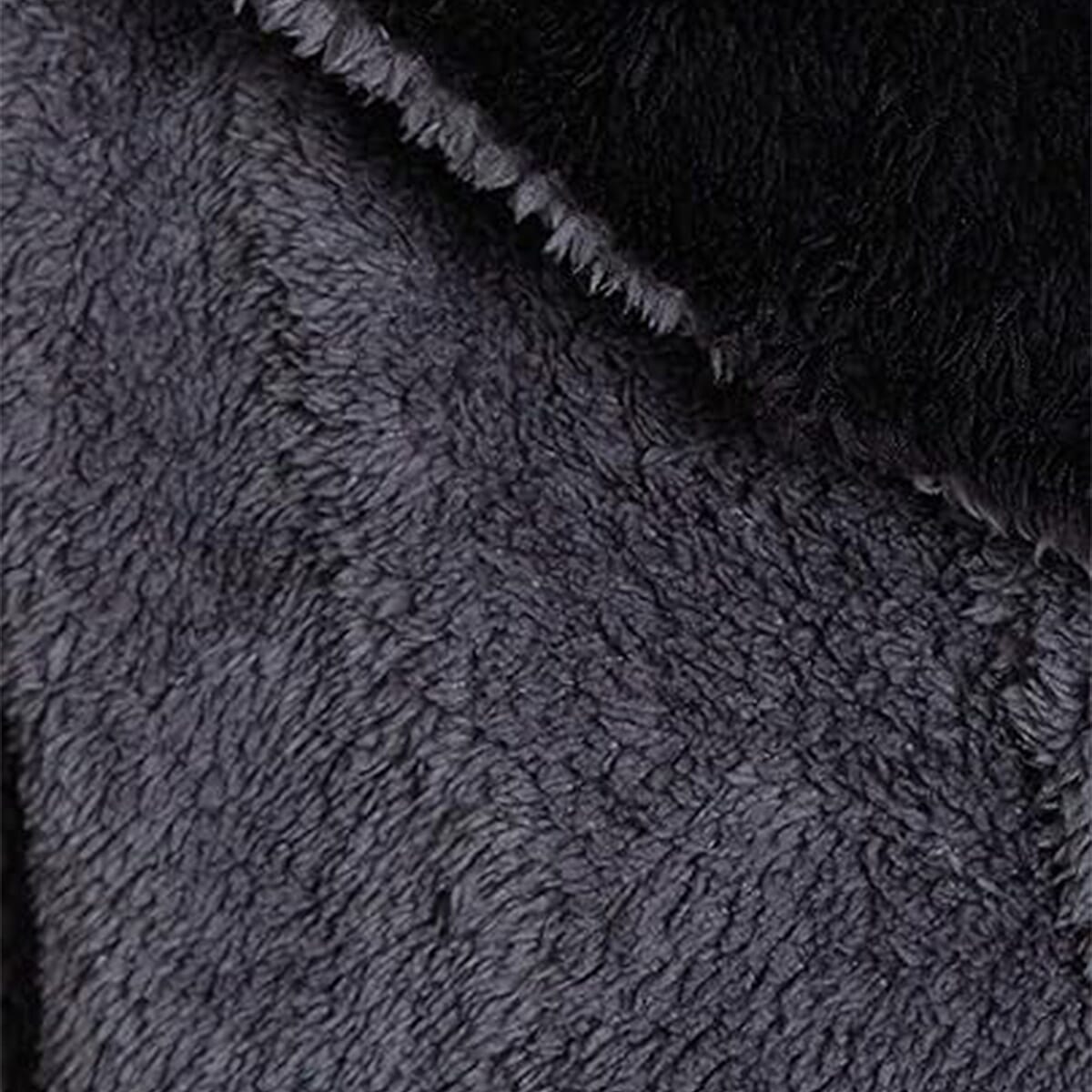 Premium Luxury Toweling Teddy Fleece Mens Robe - Maroon