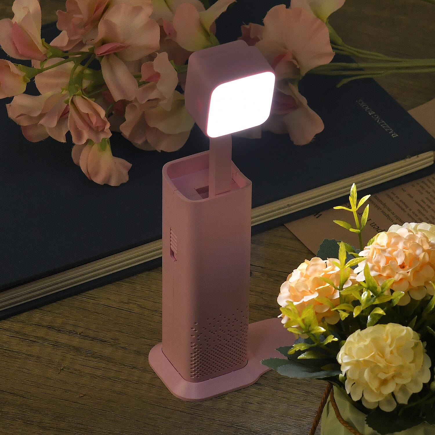 Multifunction Telescopic Table Lamp with 3 Brightness Settings - Pink