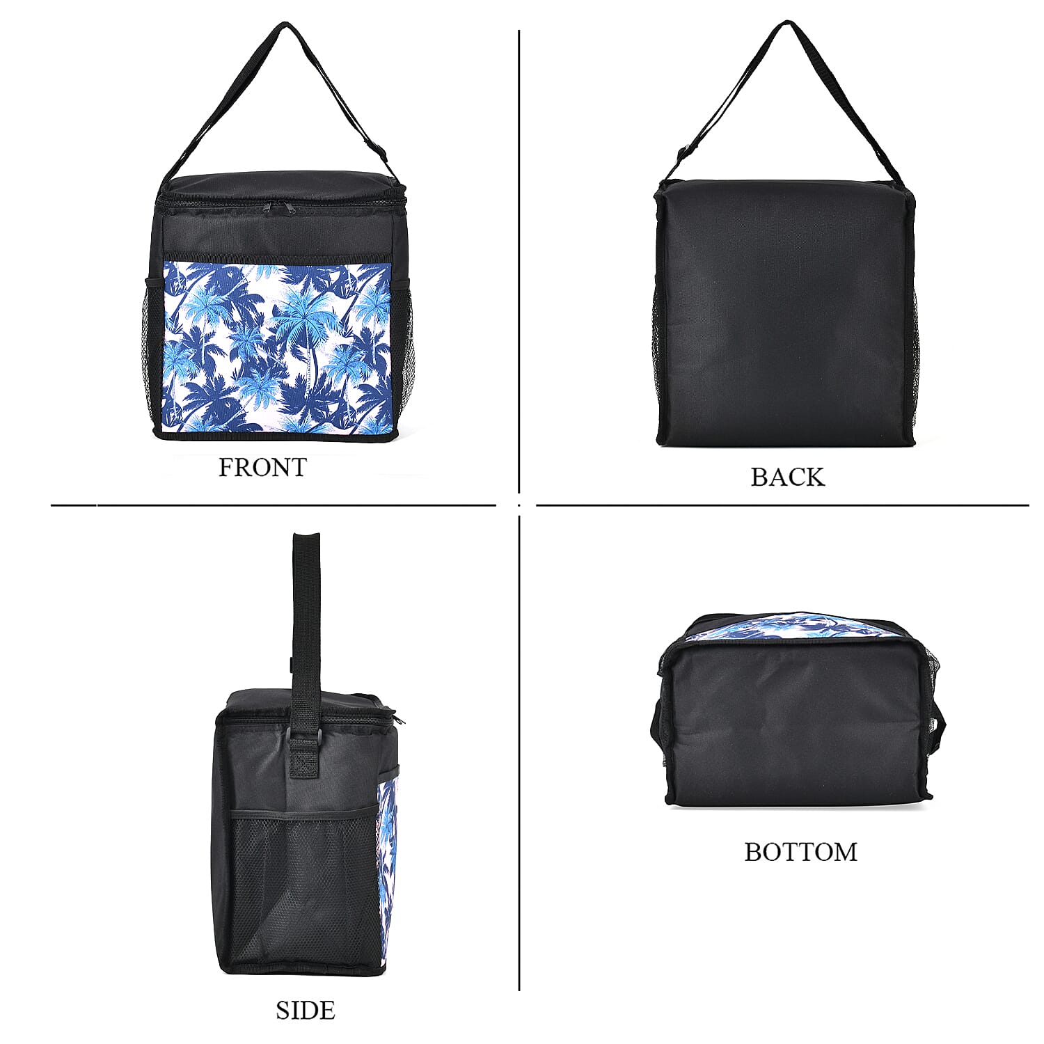 Set of 2 (5L-20L) Floral printed Picnic Cooling Bag - Black Set of 2 (5L-20L) Floral printed Picnic Cooling Bag - Black