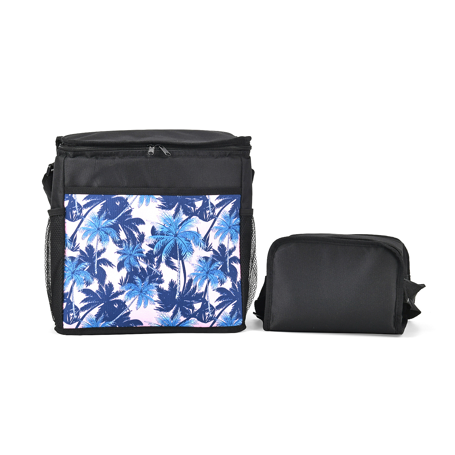 Set of 2 (5L-20L) Floral printed Picnic Cooling Bag - Black