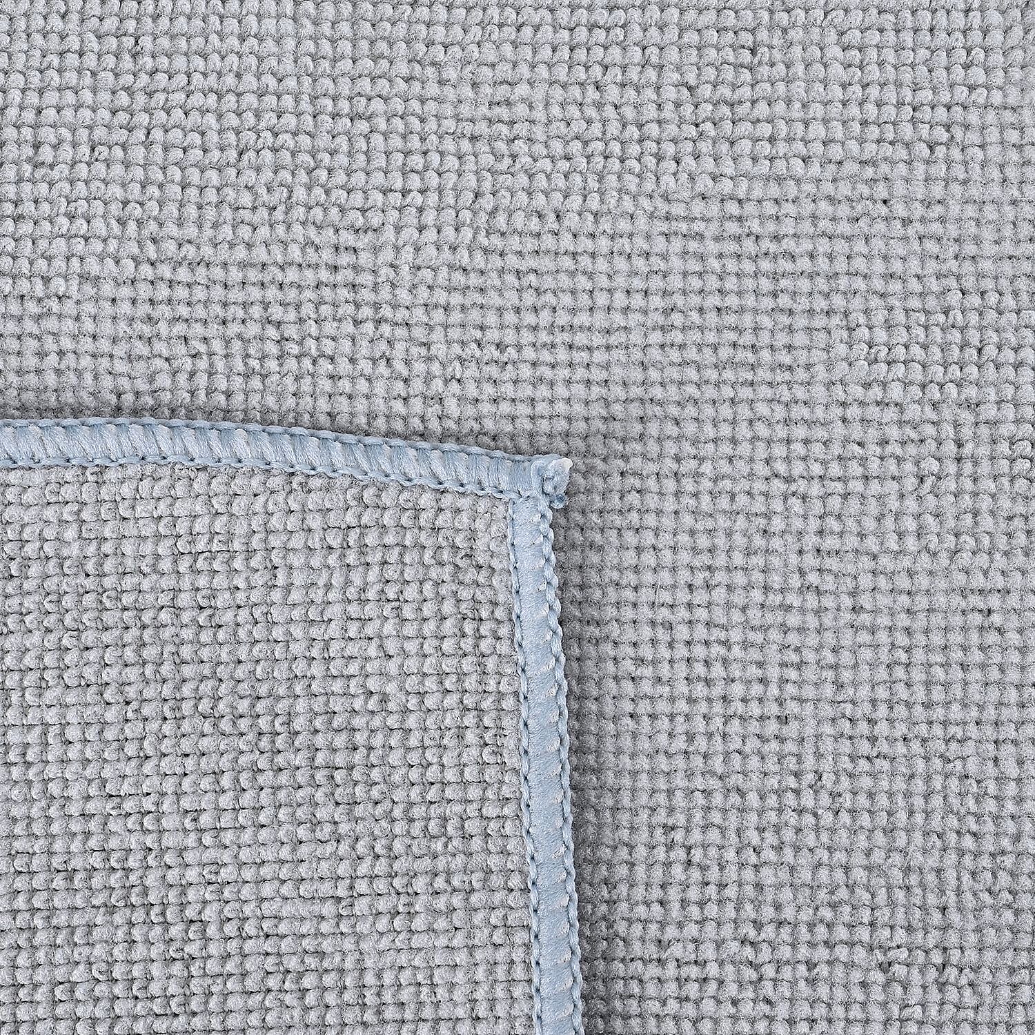 Set of 22 - Magic Sponge Eraser with Microfibre Cleaning Towel (12Pcs Sponge Erazer-10Pcs Towel) - Light Grey & Light Blue