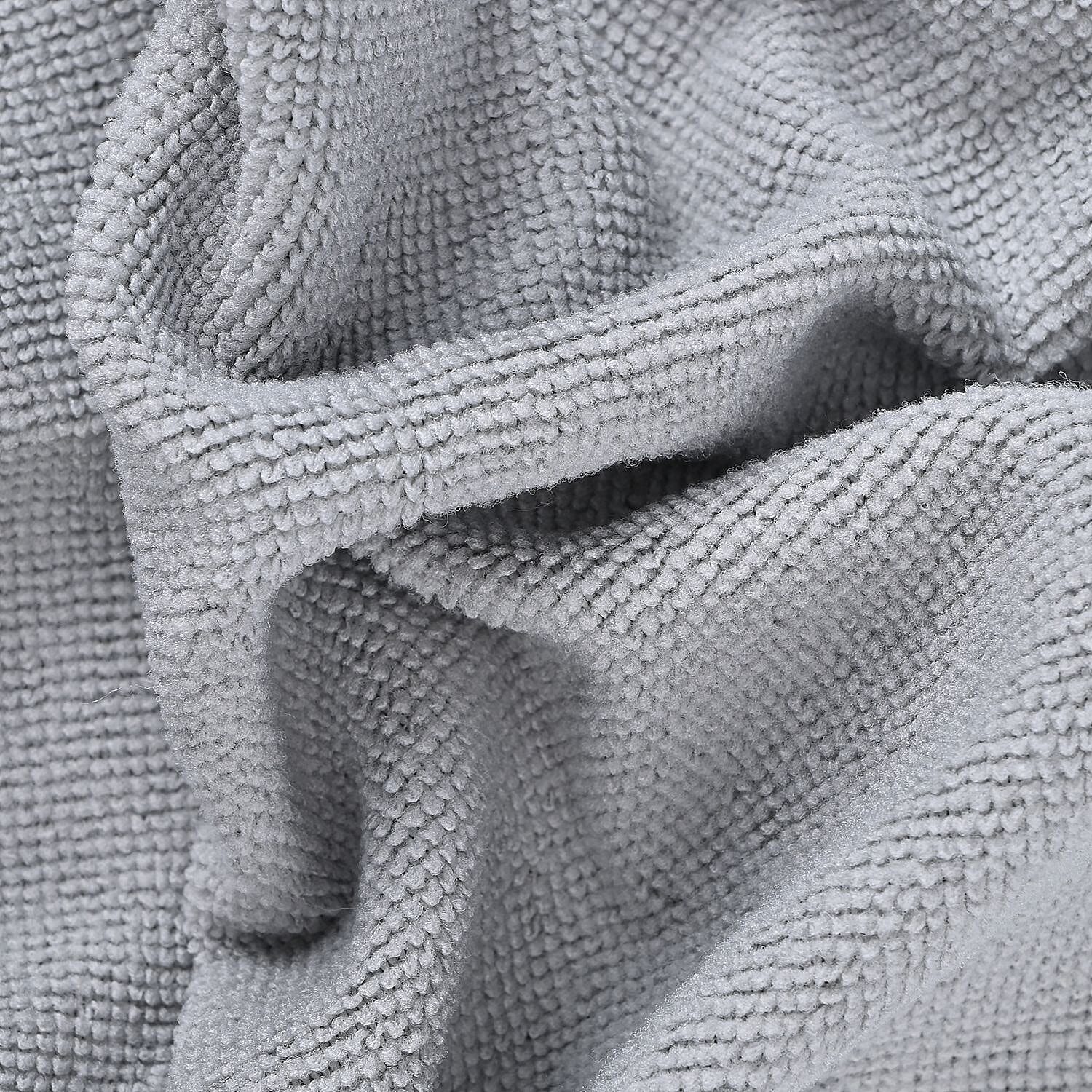 Set of 22 - Magic Sponge Eraser with Microfibre Cleaning Towel (12Pcs Sponge Erazer-10Pcs Towel) - Light Grey & Light Blue