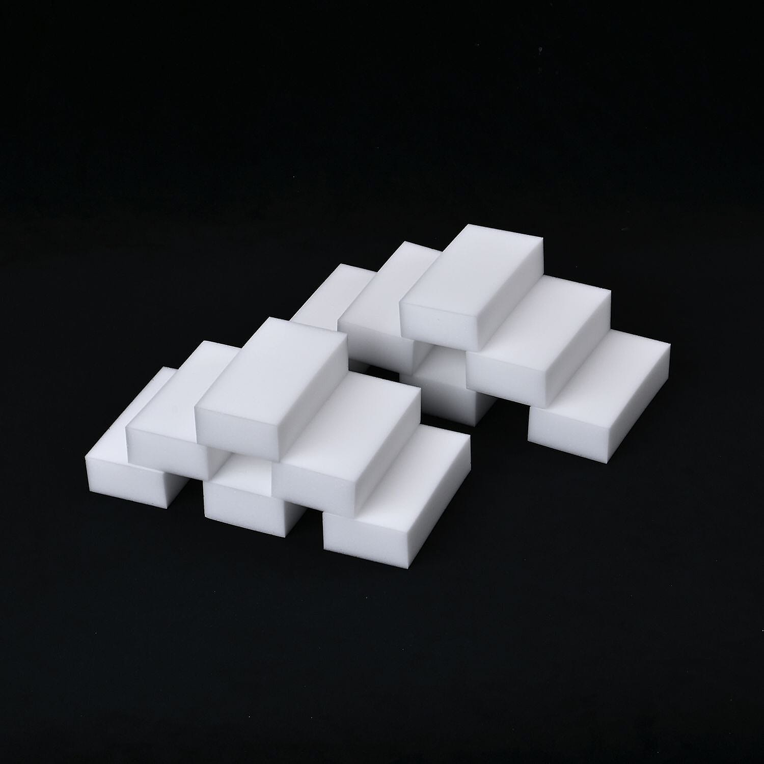 Set of 22 - Magic Sponge Eraser with Microfibre Cleaning Towel (12Pcs Sponge Erazer-10Pcs Towel) - Light Grey & Light Blue