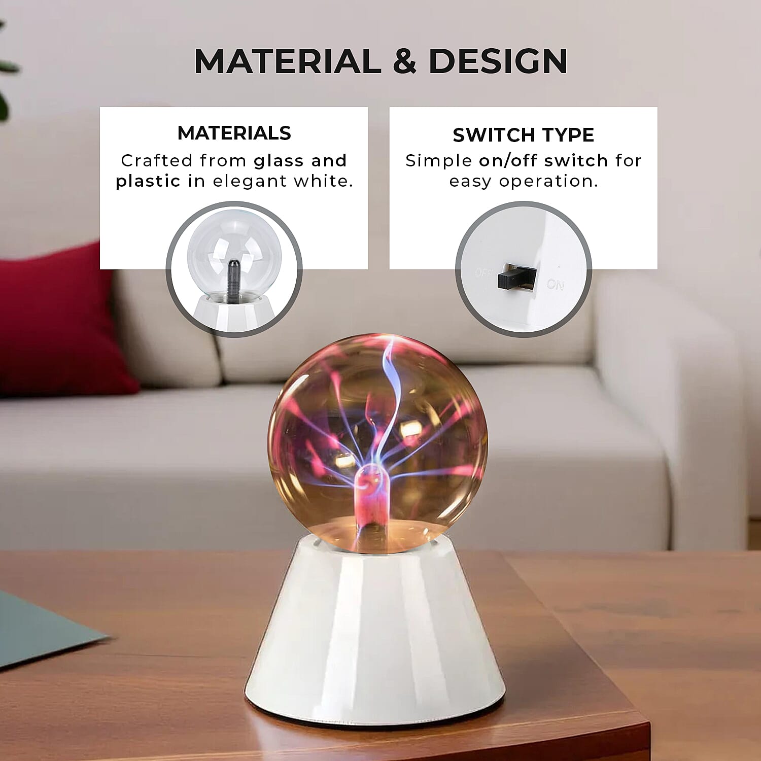 Table Lamp (Size 10x14x1 cm) - White