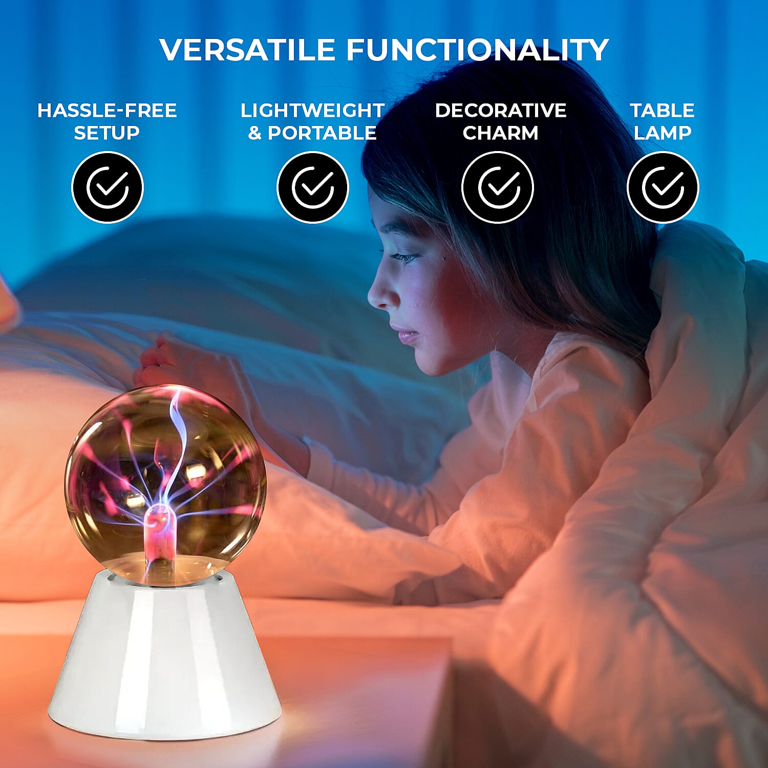 Table Lamp (Size 10x14x1 cm) - White