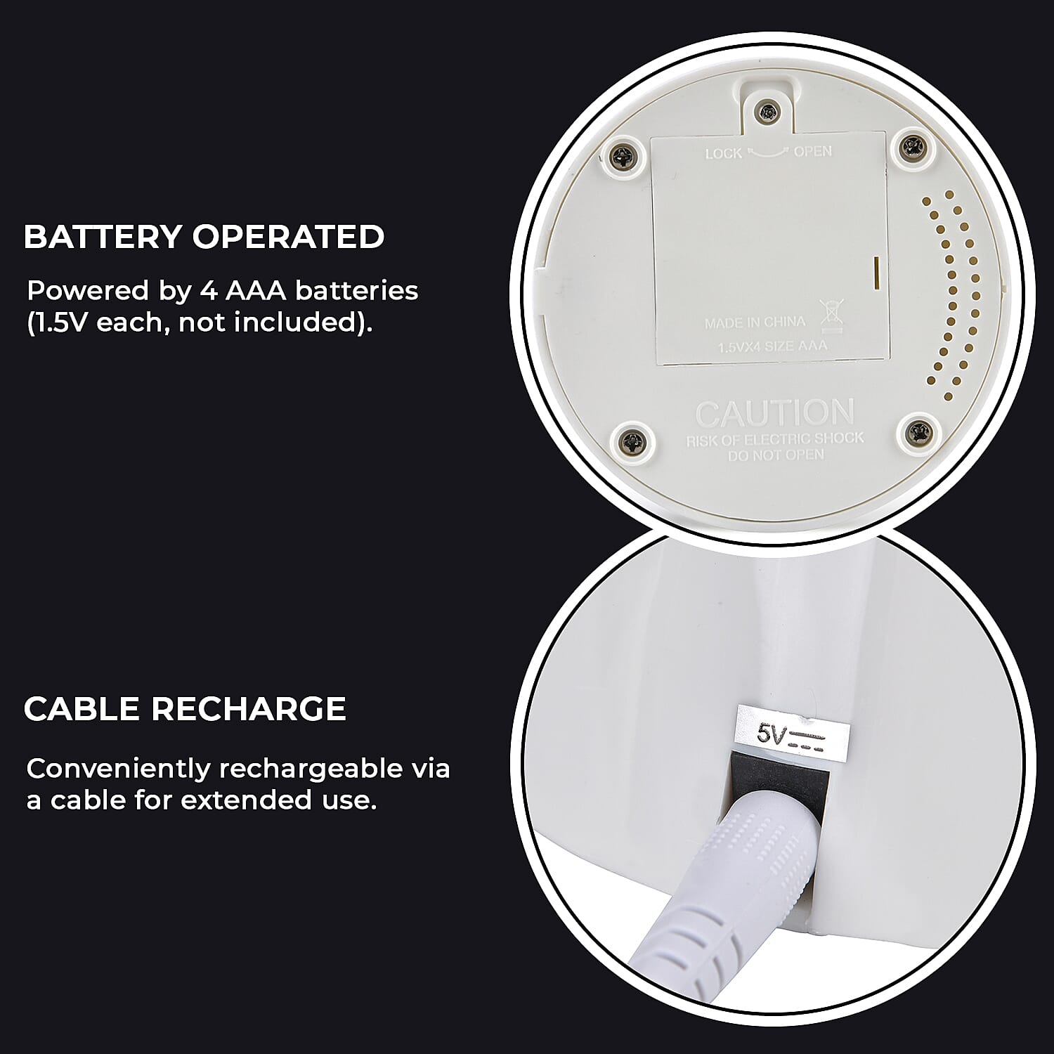 Table Lamp (Size 10x14x1 cm) - White