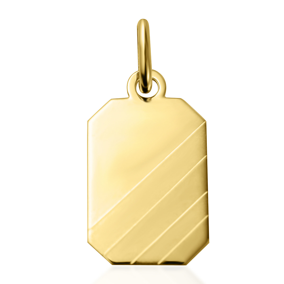 9K Yellow Gold Octagon Pendant