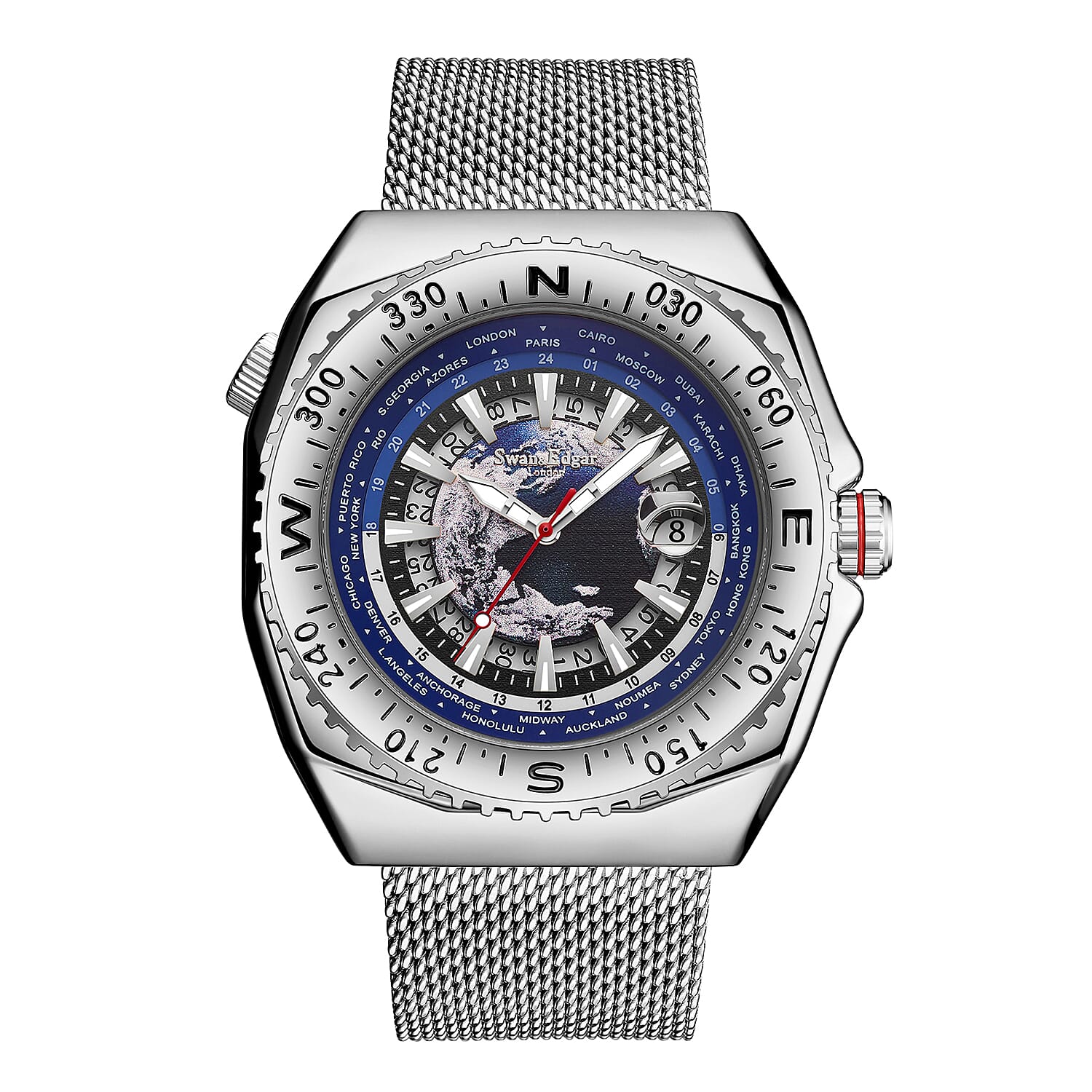 Analog Mens Watch in Stainless Steel