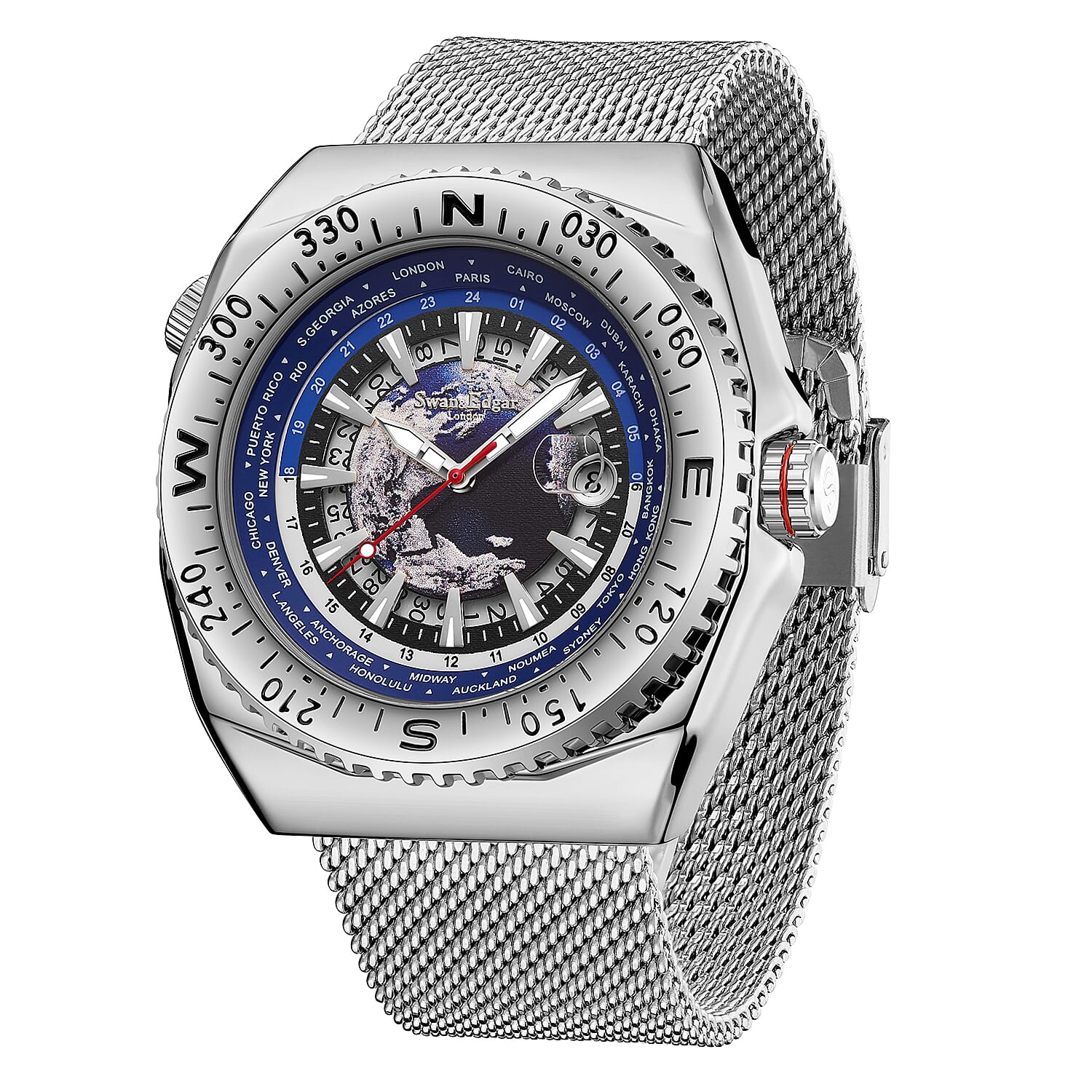 Analog Mens Watch in Stainless Steel