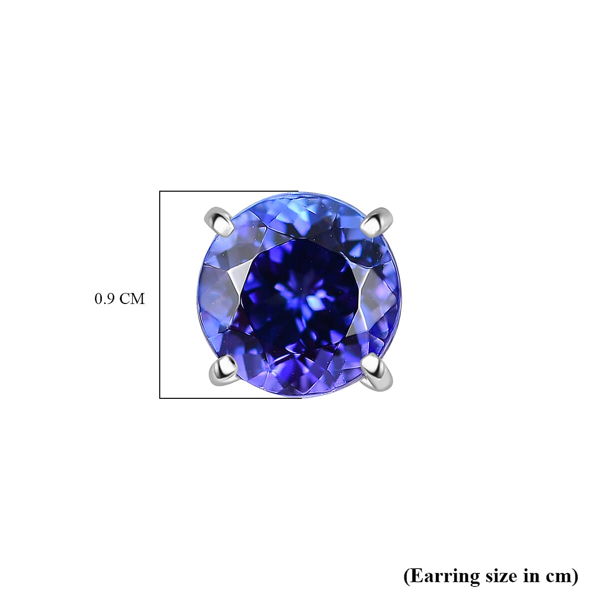 RHAPSODY 950 Platinum AAAA Tanzanite Solitaire Stud Screw Back Earrings 5.01 Ct