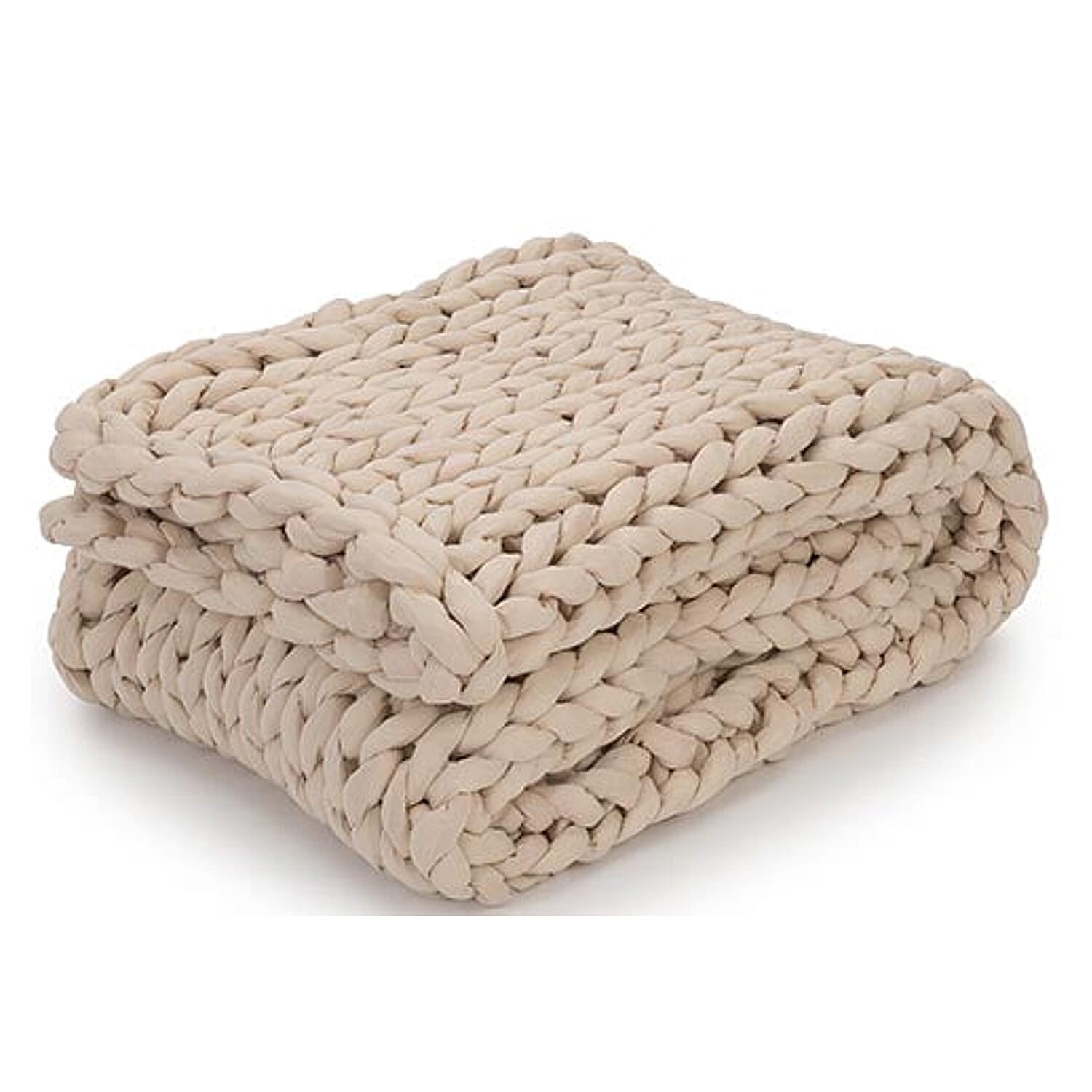 Misty Knit Weighted Blanket (Size Queen) - Snow White