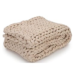 Misty Knit Weighted Blanket (Size Queen) - Snow White