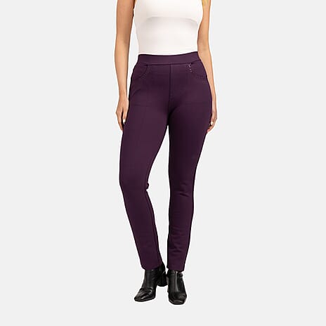 Mudflower Ponte Trousers (Size 12) - Purple