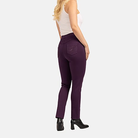 Mudflower Ponte Trousers (Size 12) - Purple