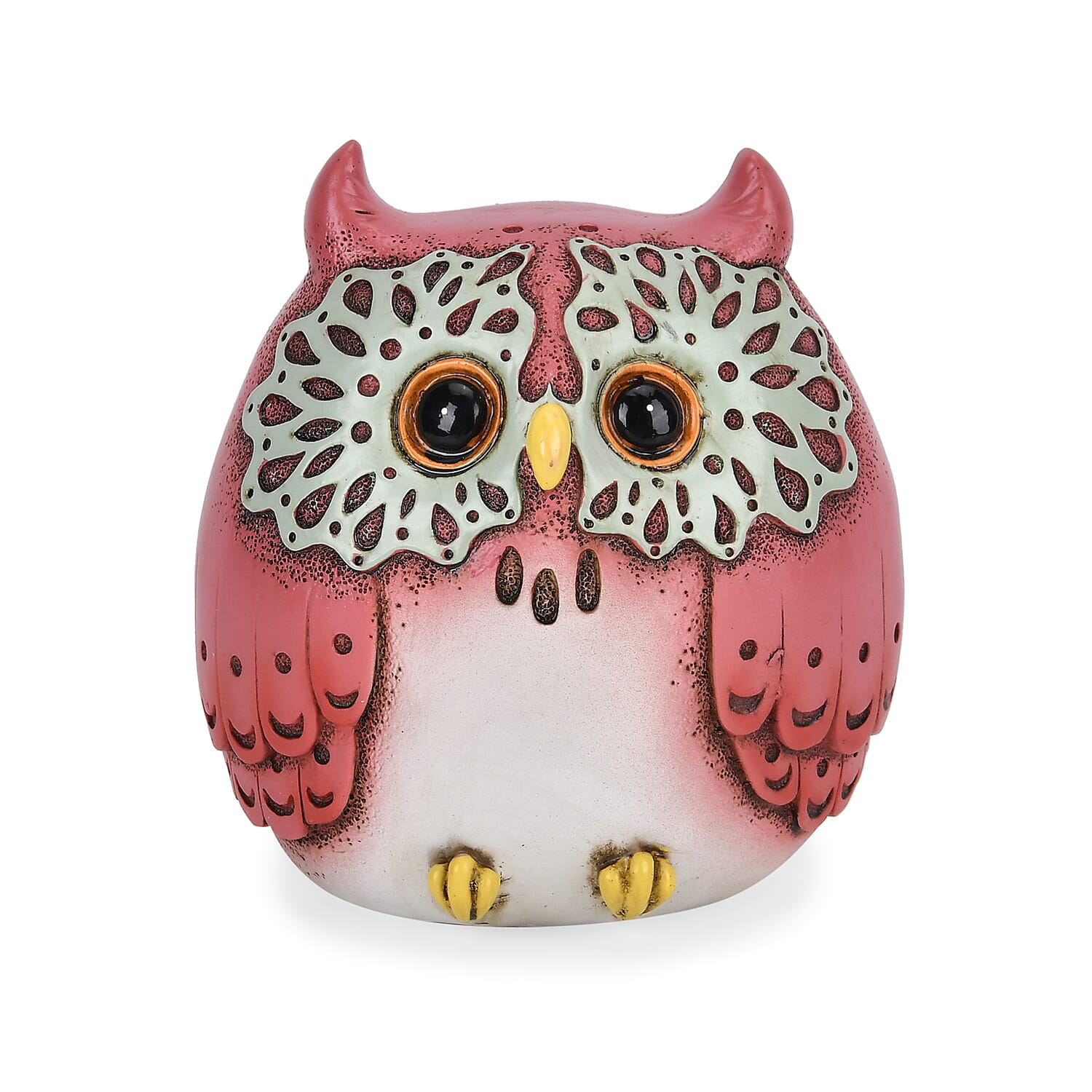 Cute Decorative Owl Figurine Money Bank - Pink