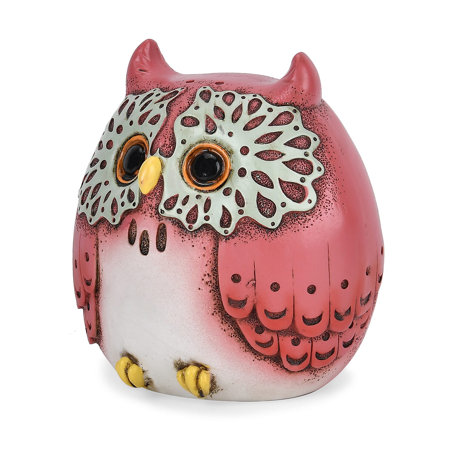 Cute Decorative Owl Figurine Money Bank - Pink