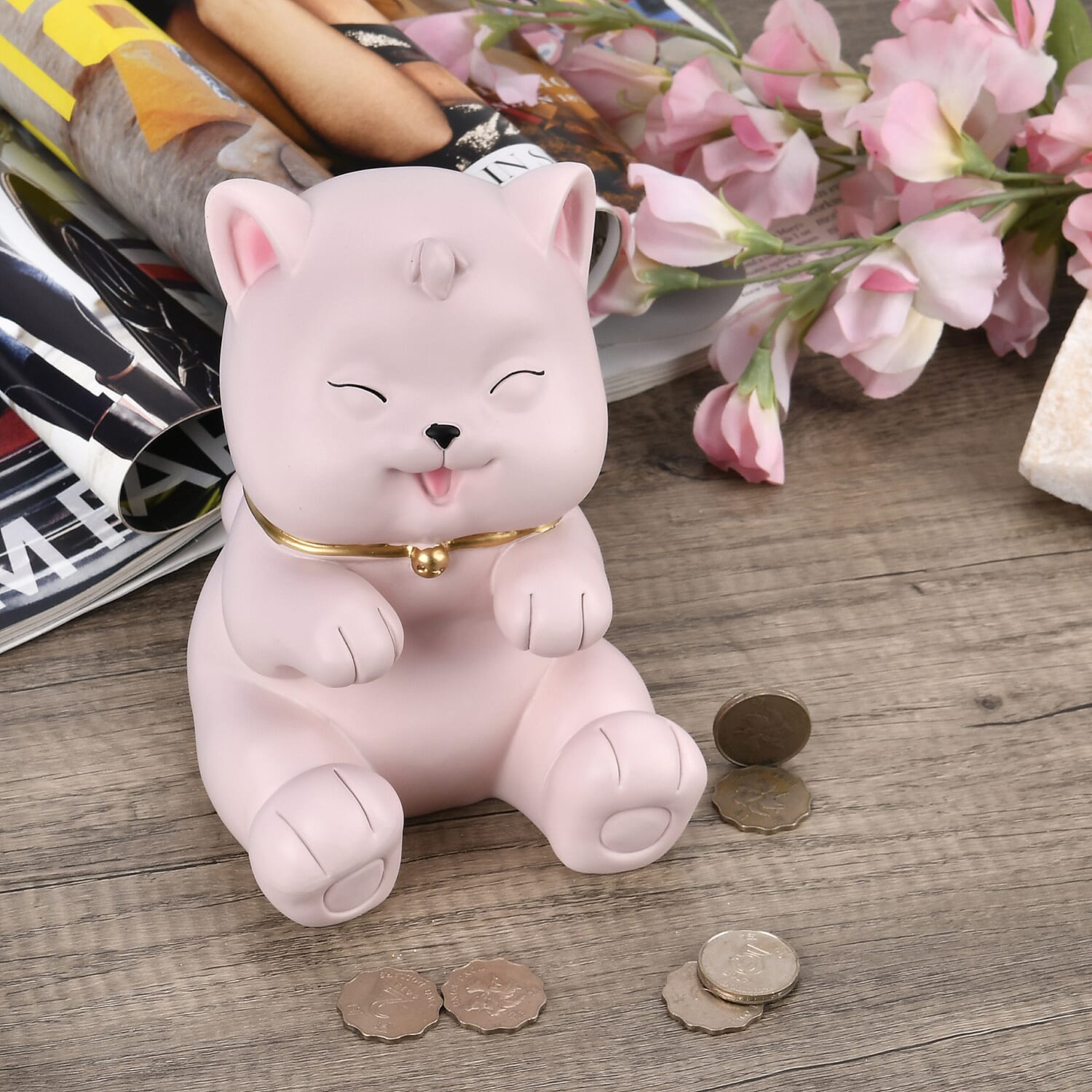 Cat Money Bank - Pink