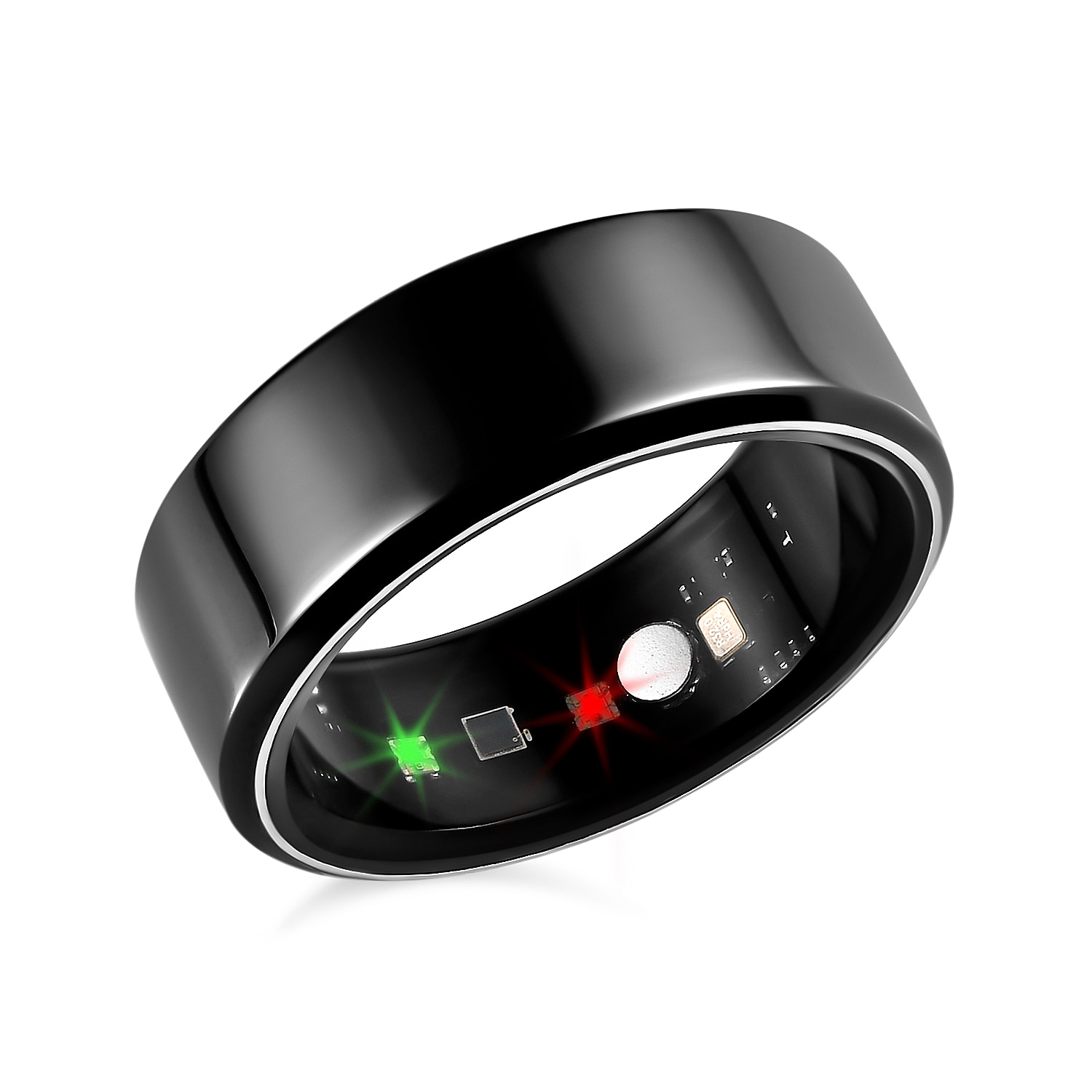 SoulSmart Unisex Smart Ring with Multifunctional Features (Heart Rate, Sleep Monitoring, Step Recording, Sport) - Black