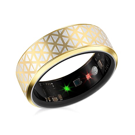 SoulSmart Unisex Smart Ring with Multifunctional (Heart Rate Body Temperature Sleep Monitoring Step Recording Sport) Features - Yellow