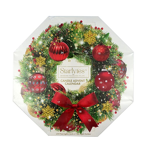 Starlytes Christmas Bauble Wreath Candle Advent Calendar 7678882 TJC