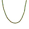 Neon Green Austrian Crystal Necklace (Size - 20) in Two Tone (Silver & Gold)