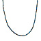 Blue Austrian Crystal Necklace (Size - 20) in Two Tone (Silver & Gold)