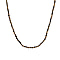Black Austrian Crystal Necklace (Size - 20) in Two Tone (Silver & Gold)