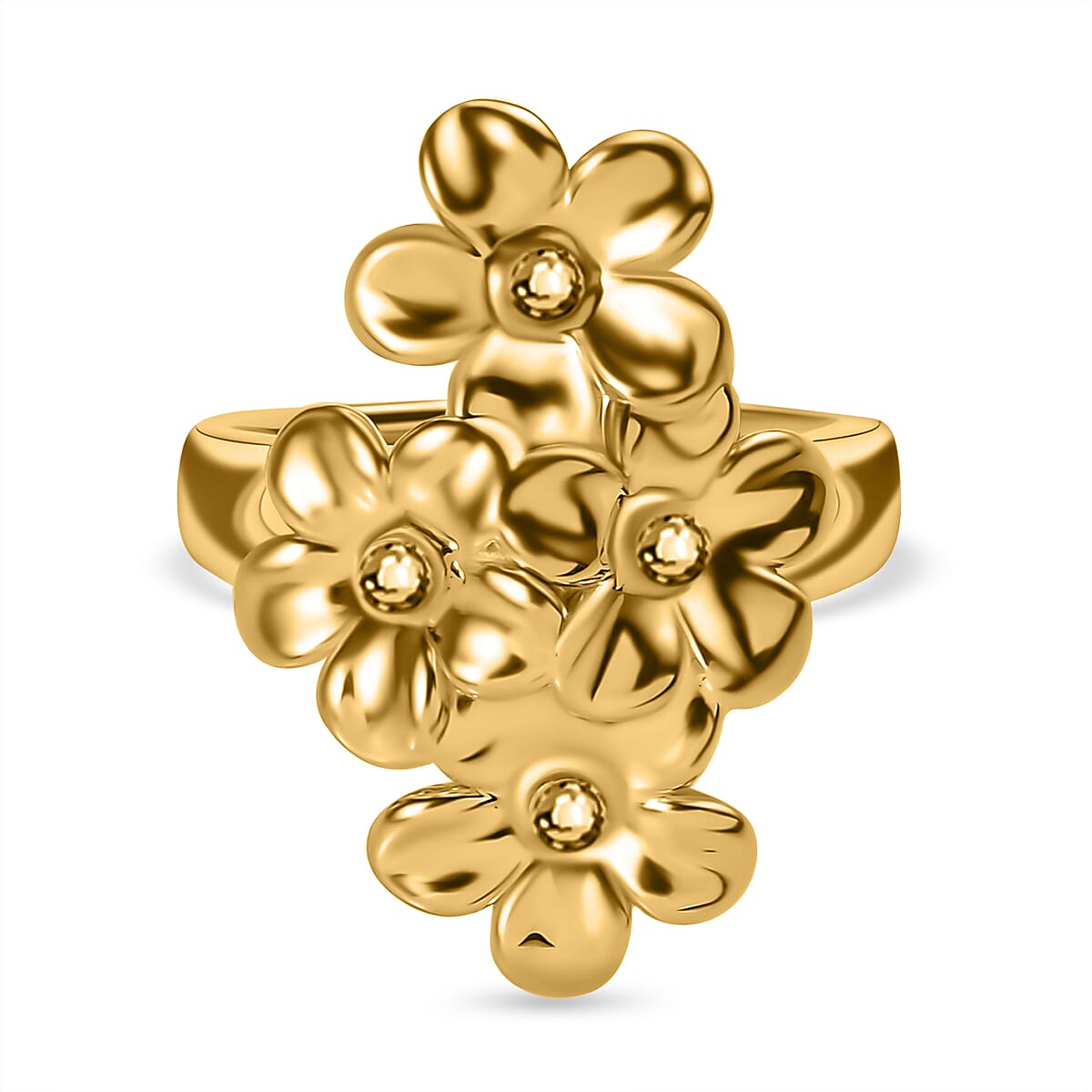 Designer Inspiration - Limited Edition - 18K Yellow Gold Floral Design ring